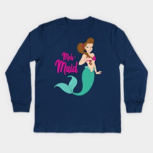 Meh-Maid Mermaid Kids Long Sleeve T-Shirt